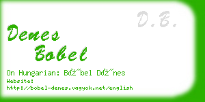 denes bobel business card